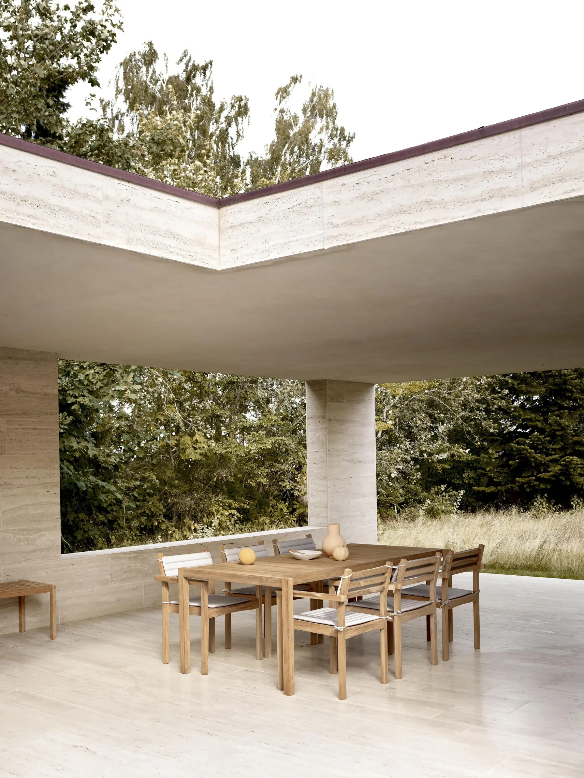 Tavolo da giardino in legno di teak AH901, 203 x 100 cm