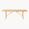 Tavolo da giardino pieghevole in legno di teak BM1771, 195 x 78 cm