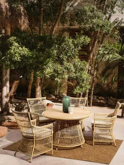 Tavolo da giardino rotondo in legno di teak Tavolo, Ø 110 cm