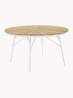 Tavolo da giardino rotondocon piano in legno di teak Hard & Ellen, varie misure