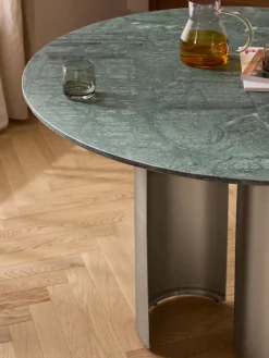 Tavolo da pranzo rotondo con piano in marmo Noam, Ø 120 cm