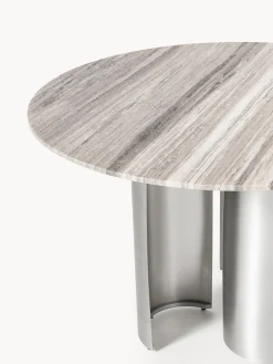 Tavolo da pranzo rotondo con piano in marmo Noam, Ø 120 cm