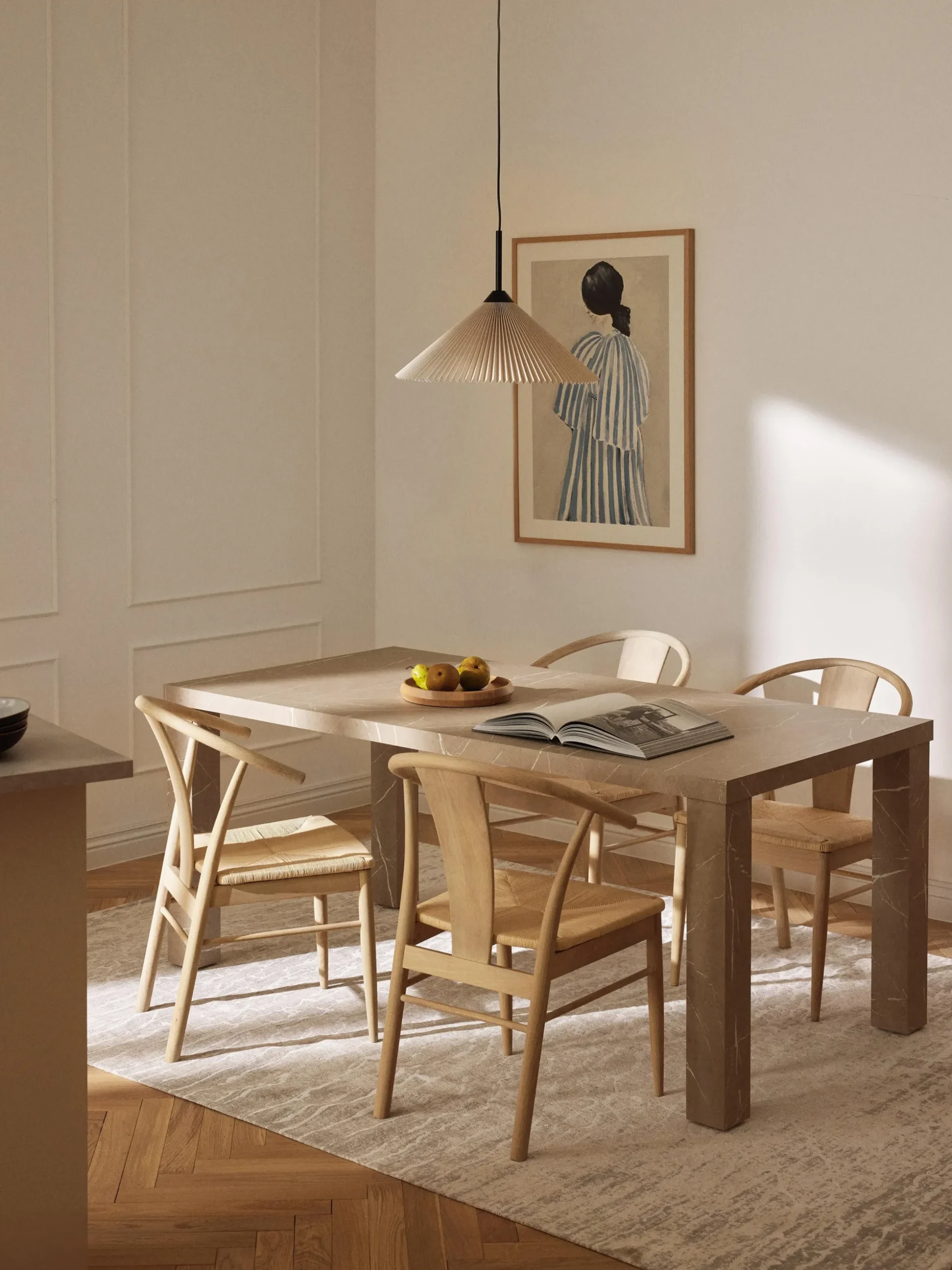 Tavolo effetto marmo Carl, 180 x 90 cm