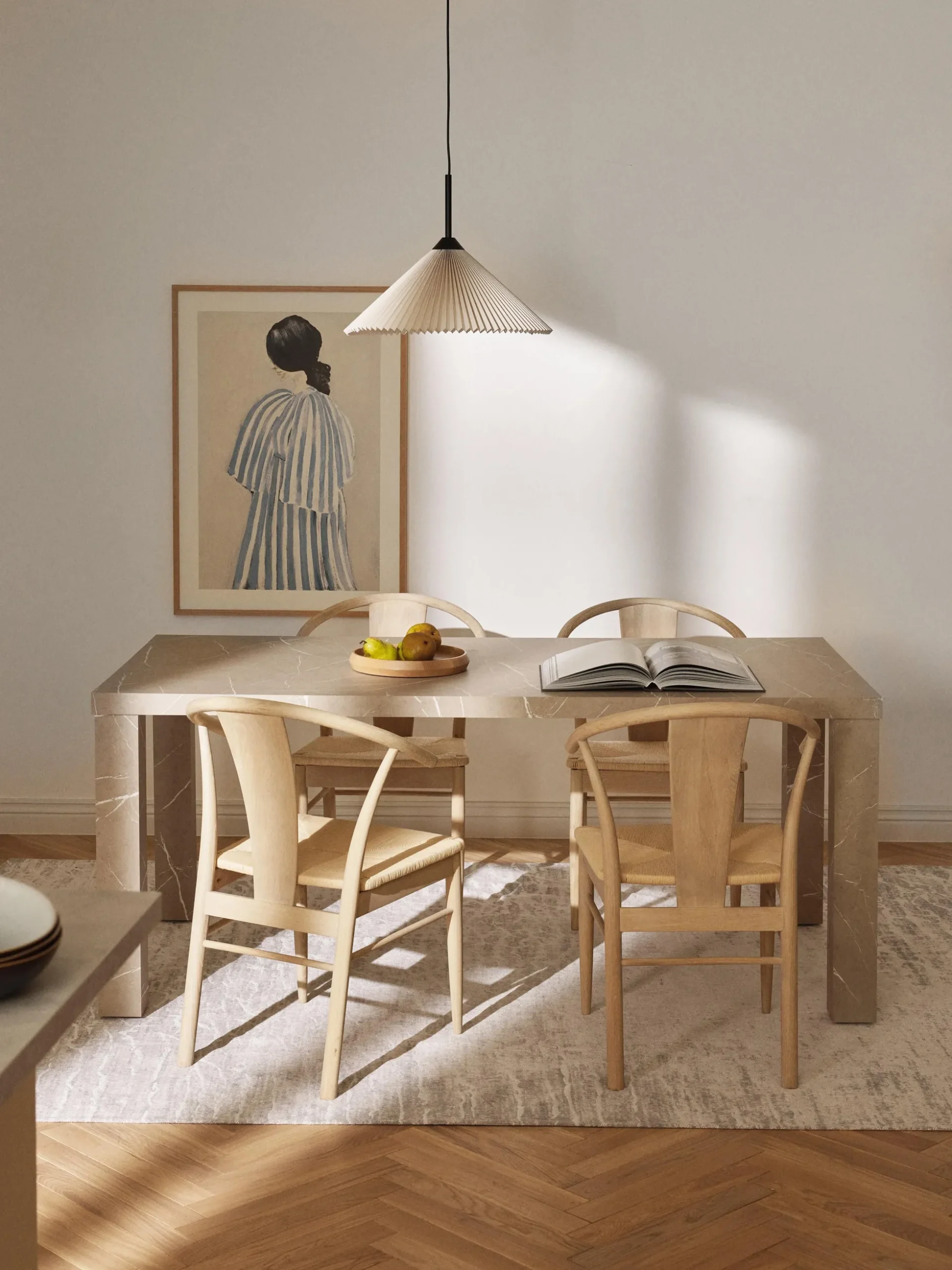 Tavolo effetto marmo Carl, 180 x 90 cm