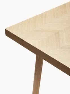Tavolo in legno di quercia con motivo spina di pesce Herringbone, varie misure