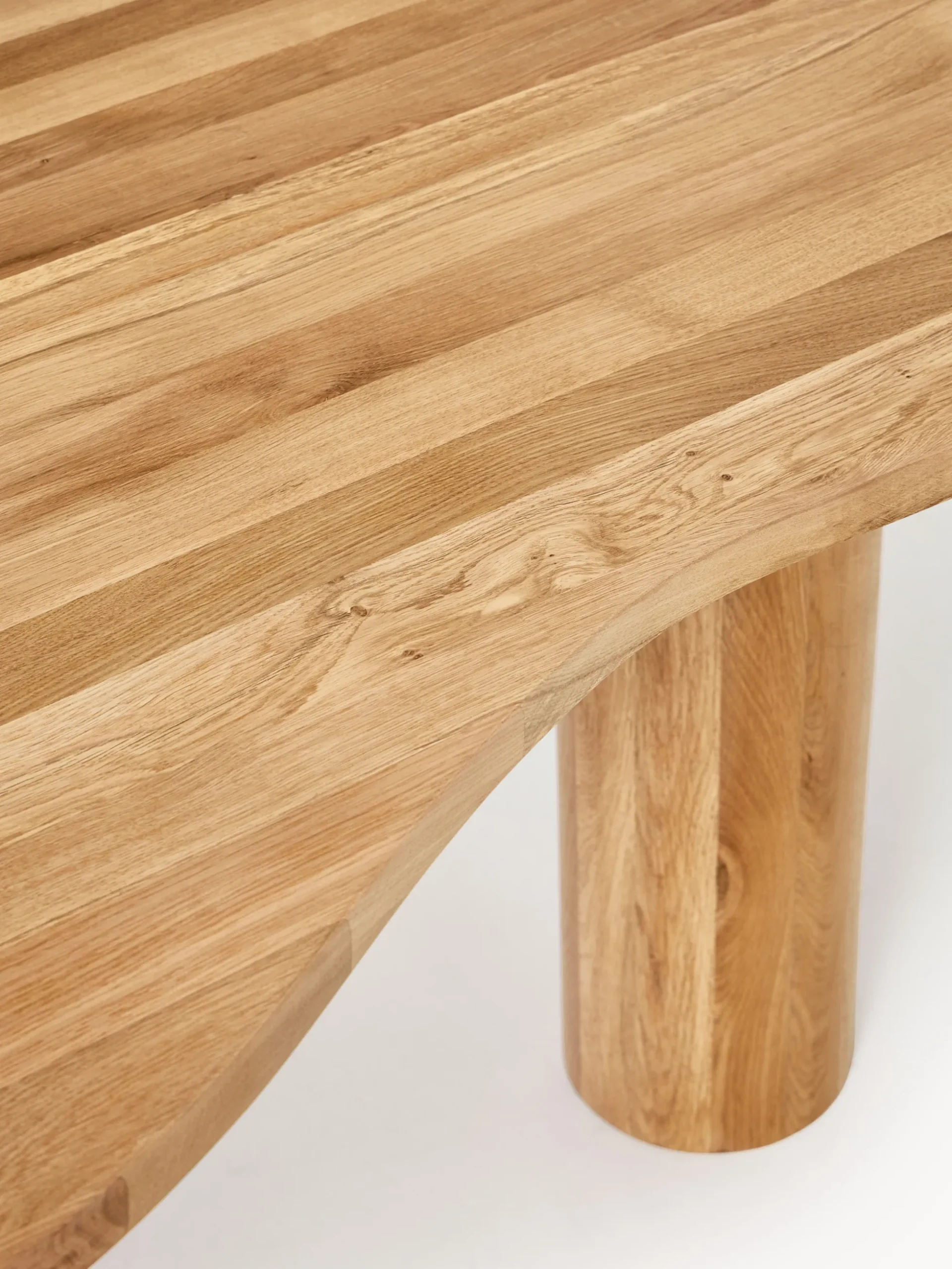 Tavolo in legno di quercia dalla forma organica Naruto, varie misure