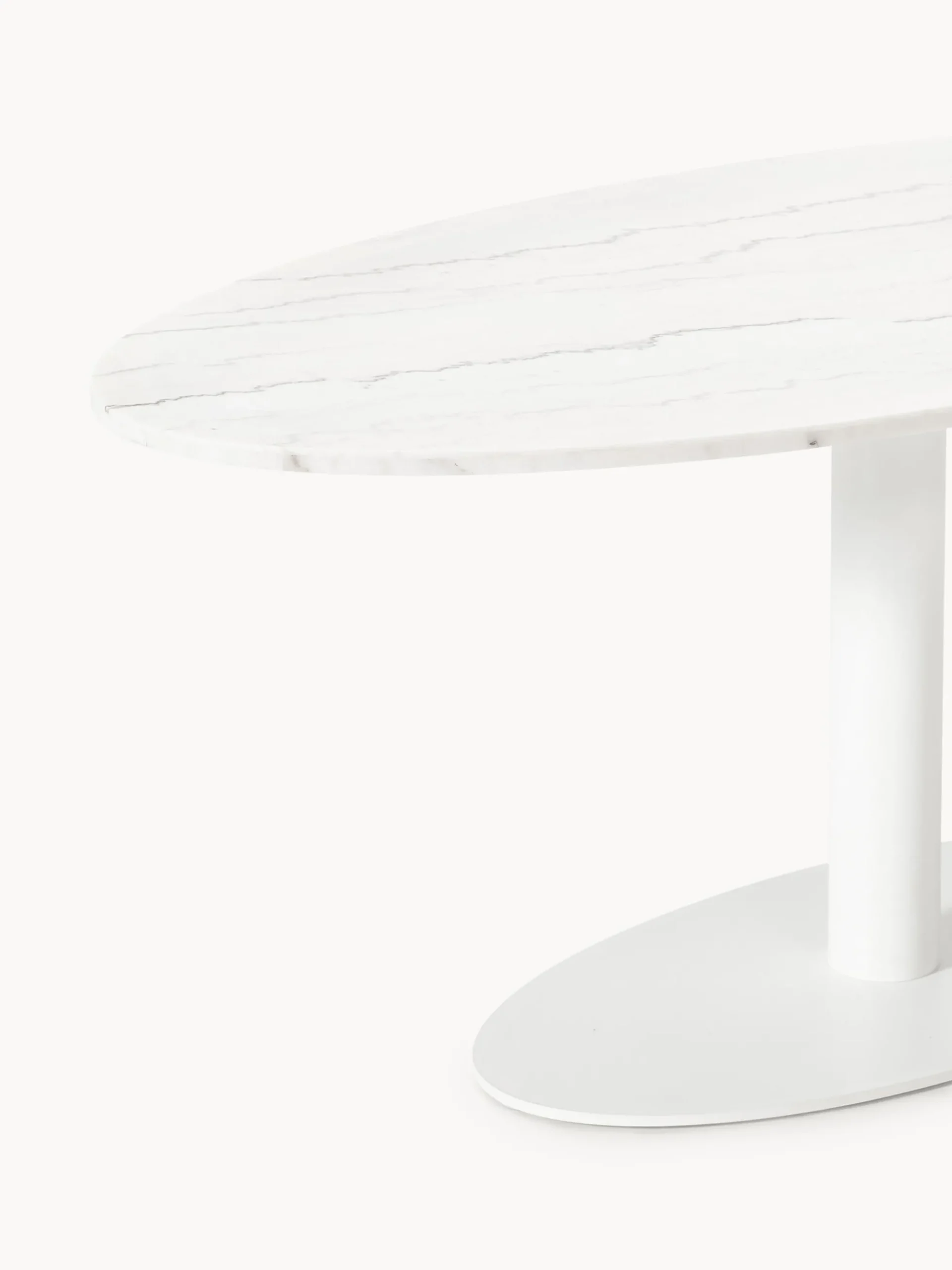 Tavolo ovale in marmo Miley, 180 x 90 cm