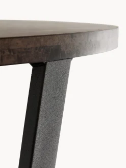 Tavolo rotondo con piano effetto marmo Amble, Ø 110 cm