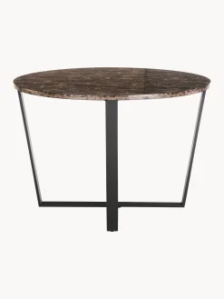 Tavolo rotondo con piano effetto marmo Amble, Ø 110 cm