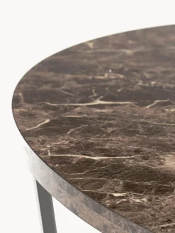 Tavolo rotondo con piano effetto marmo Amble, Ø 110 cm