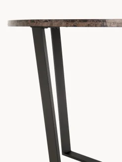 Tavolo rotondo con piano effetto marmo Amble, Ø 110 cm