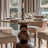 Tavolo rotondo con piano in travertino Sculpt, Ø 110 cm