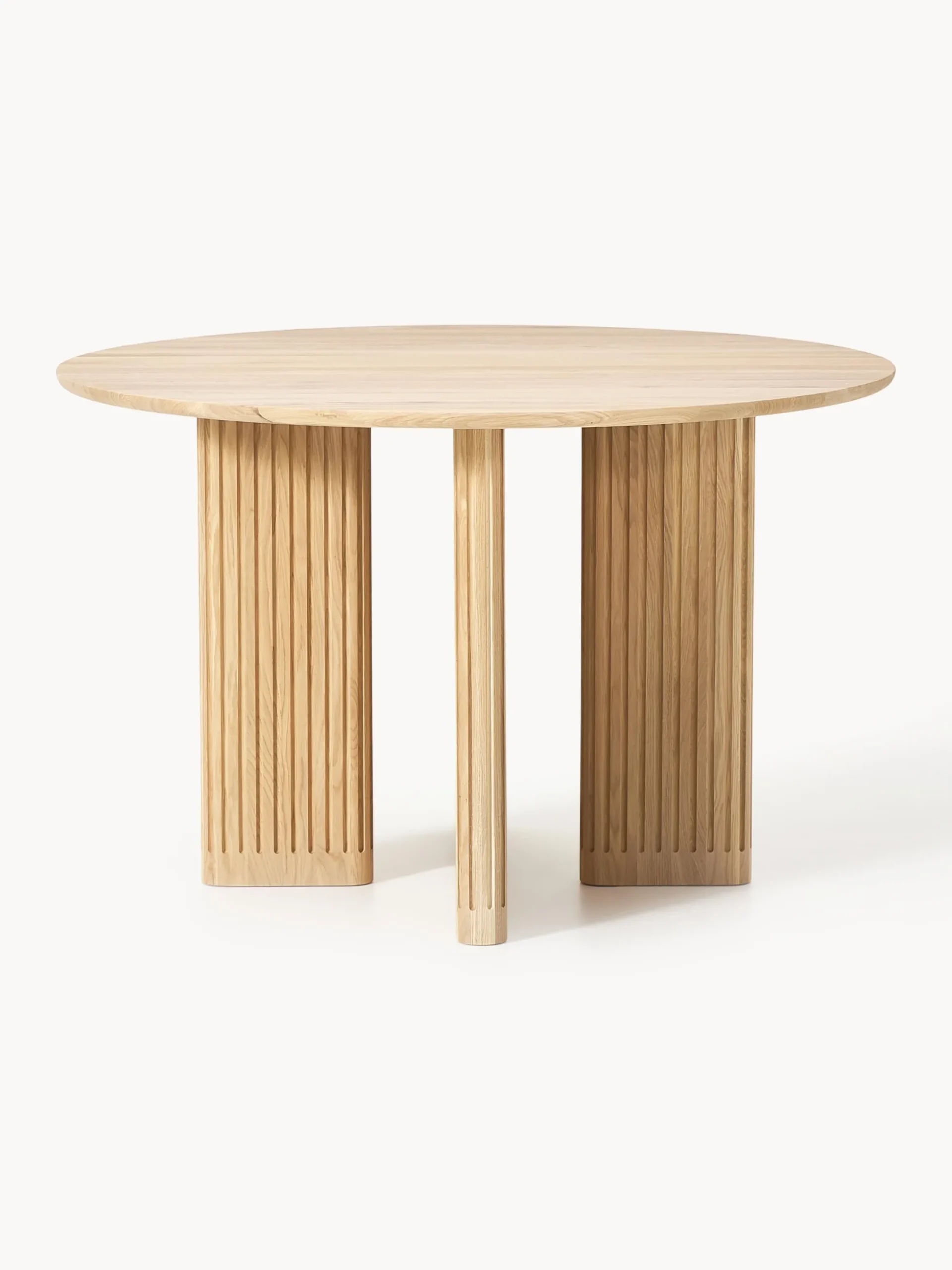 Tavolo rotondo in legno di quercia Jolka, Ø 120 cm