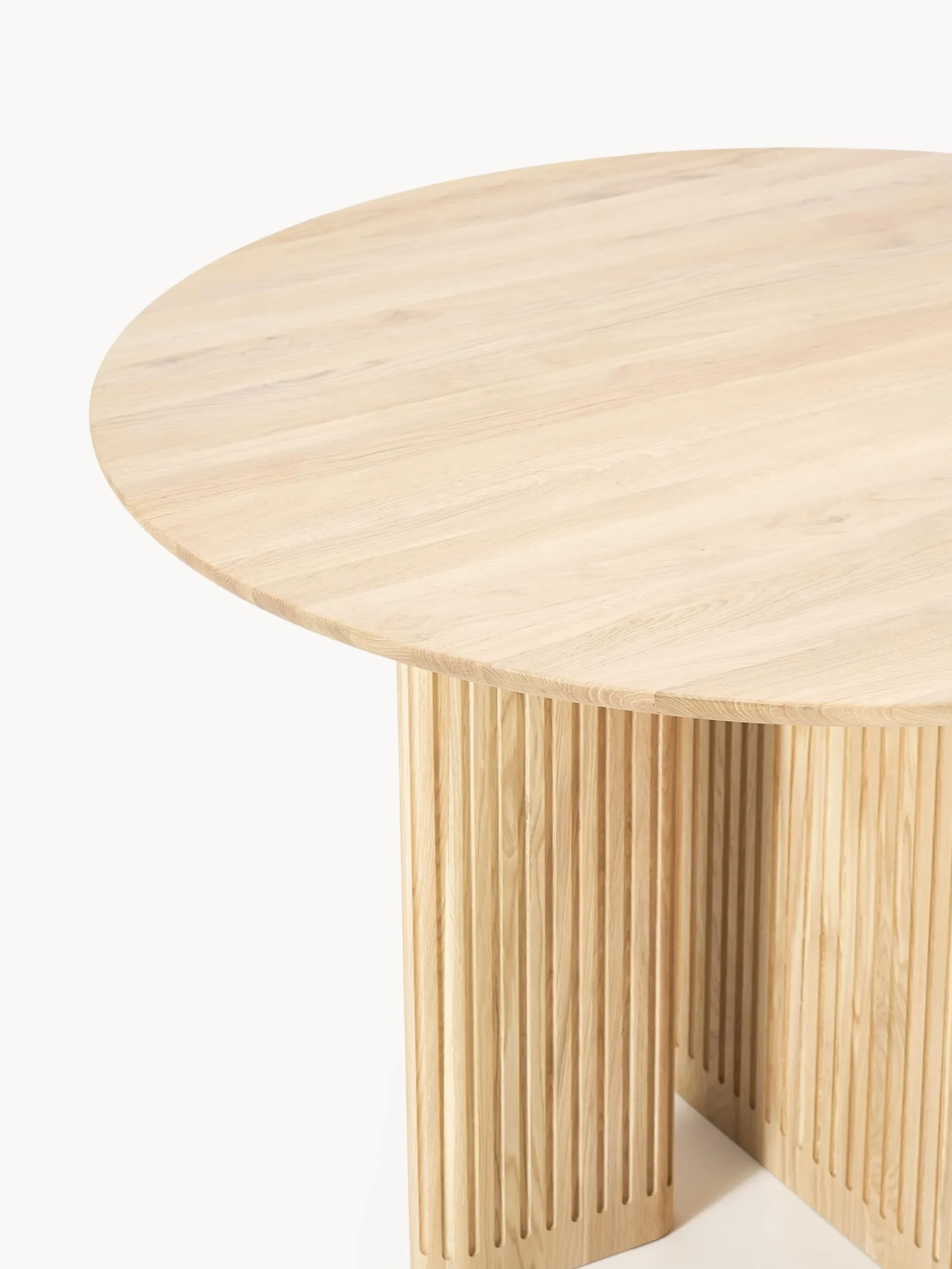 Tavolo rotondo in legno di quercia Jolka, Ø 120 cm