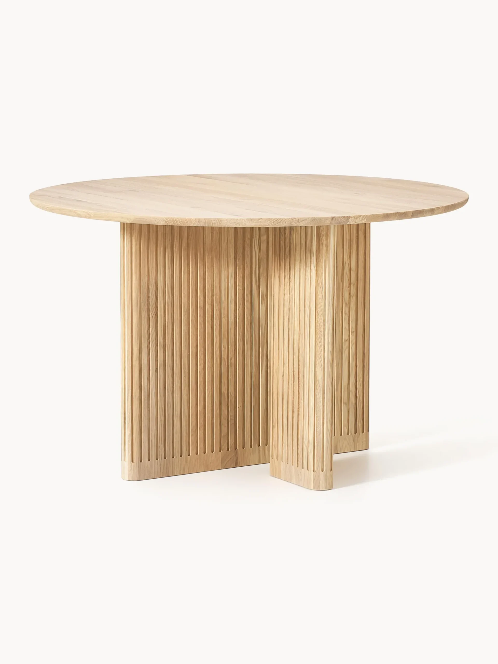 Tavolo rotondo in legno di quercia Jolka, Ø 120 cm