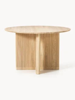 Tavolo rotondo in legno di quercia Jolka, Ø 120 cm
