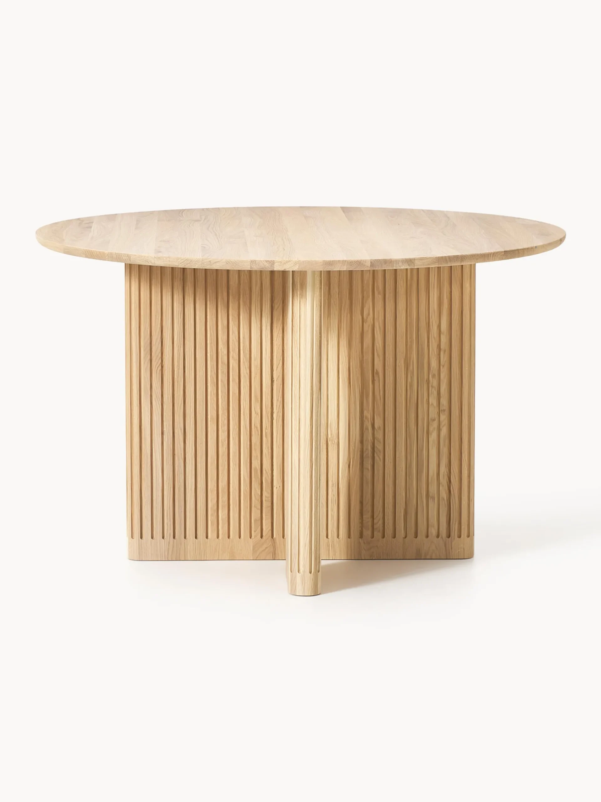 Tavolo rotondo in legno di quercia Jolka, Ø 120 cm