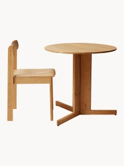 Tavolo rotondo in legno di quercia Trefoil Ø 75 cm