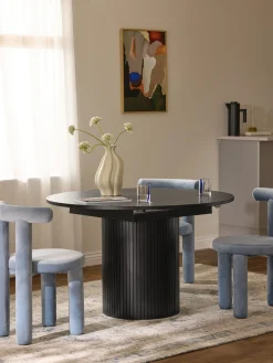 Tavolo allungabile con struttura scanalata Filo, 120 - 160 x 75 cm
