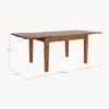 Tavolo allungabile in legno di acacia Chateux, 120 - 200 x 90 cm