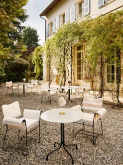 Tavolo bistrot rotondo con piano in ceramica Carmel, Ø 75 x Alt. 73 cm