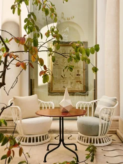 Tavolo bistrot rotondo con piano in ceramica Carmel, Ø 75 x Alt. 73 cm