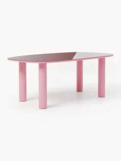 Tavolo organico con piano in vetro Beni, 200 x 110 cm