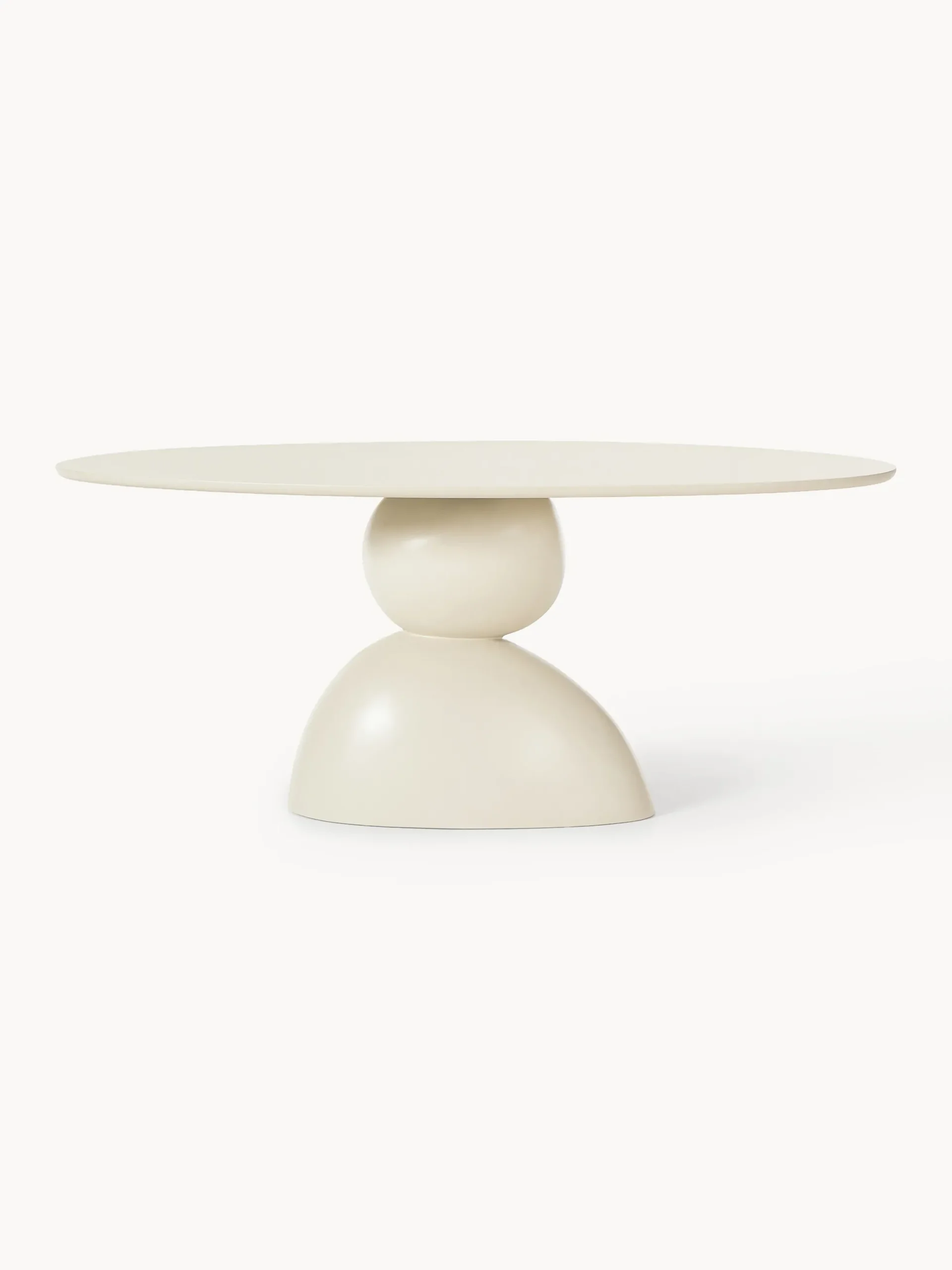 Tavolo ovale beige Sahra, 180 x 90 cm