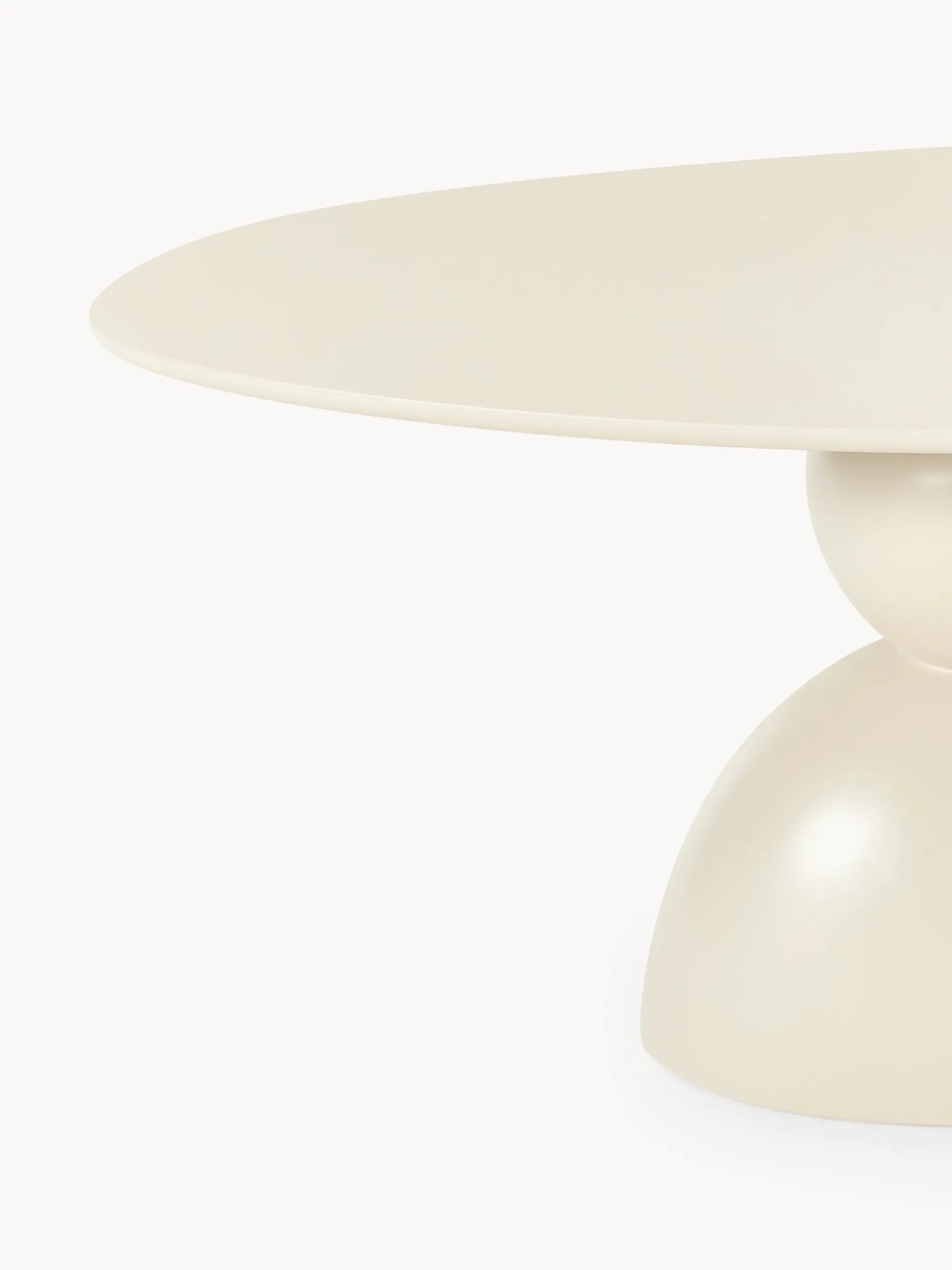 Tavolo ovale beige Sahra, 180 x 90 cm
