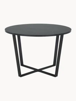 Tavolo rotondo con piano effetto marmo Amble, Ø 110 cm