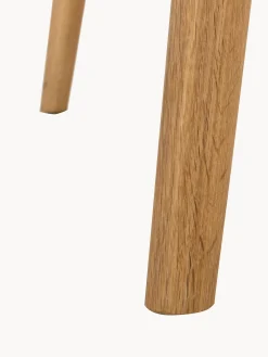 Tavolo rotondo in legno di quercia bianco lavato Yumi Ø115 cm