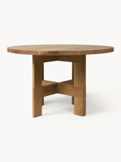 Tavolo rotondo in legno di quercia Farmhouse Ø 120 cm