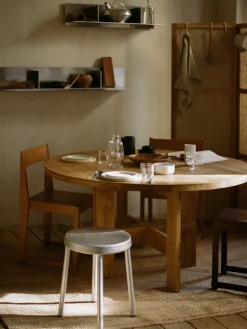 Tavolo rotondo in legno di quercia Farmhouse Ø 120 cm