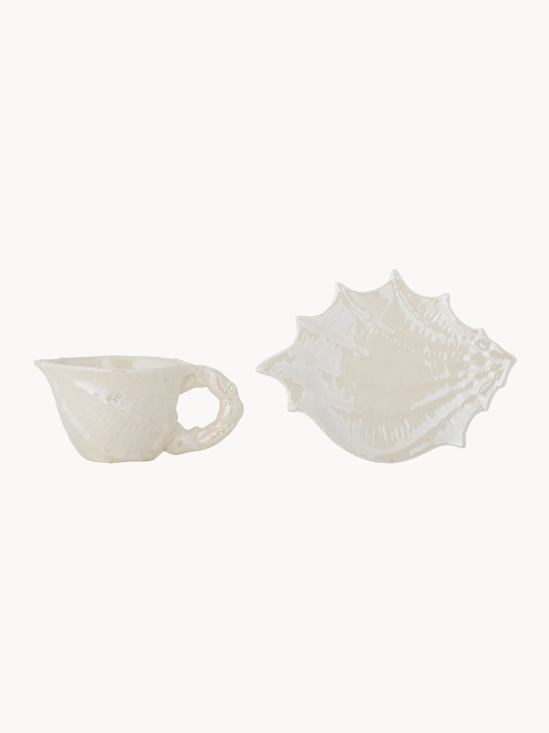 Tazza da caffè con piattino Shellie