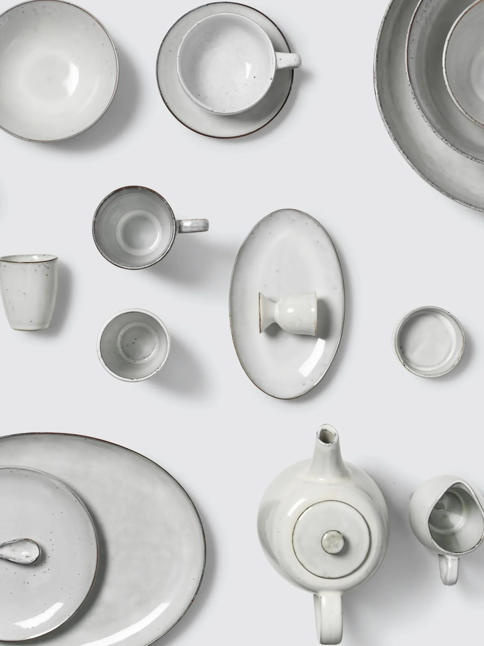 Tazza fatta a mano con piattino Nordic Sand