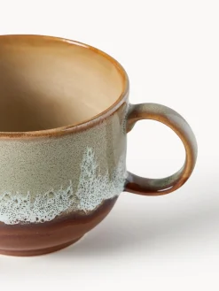 Tazza fatta a mano con smalto reattivo 70's