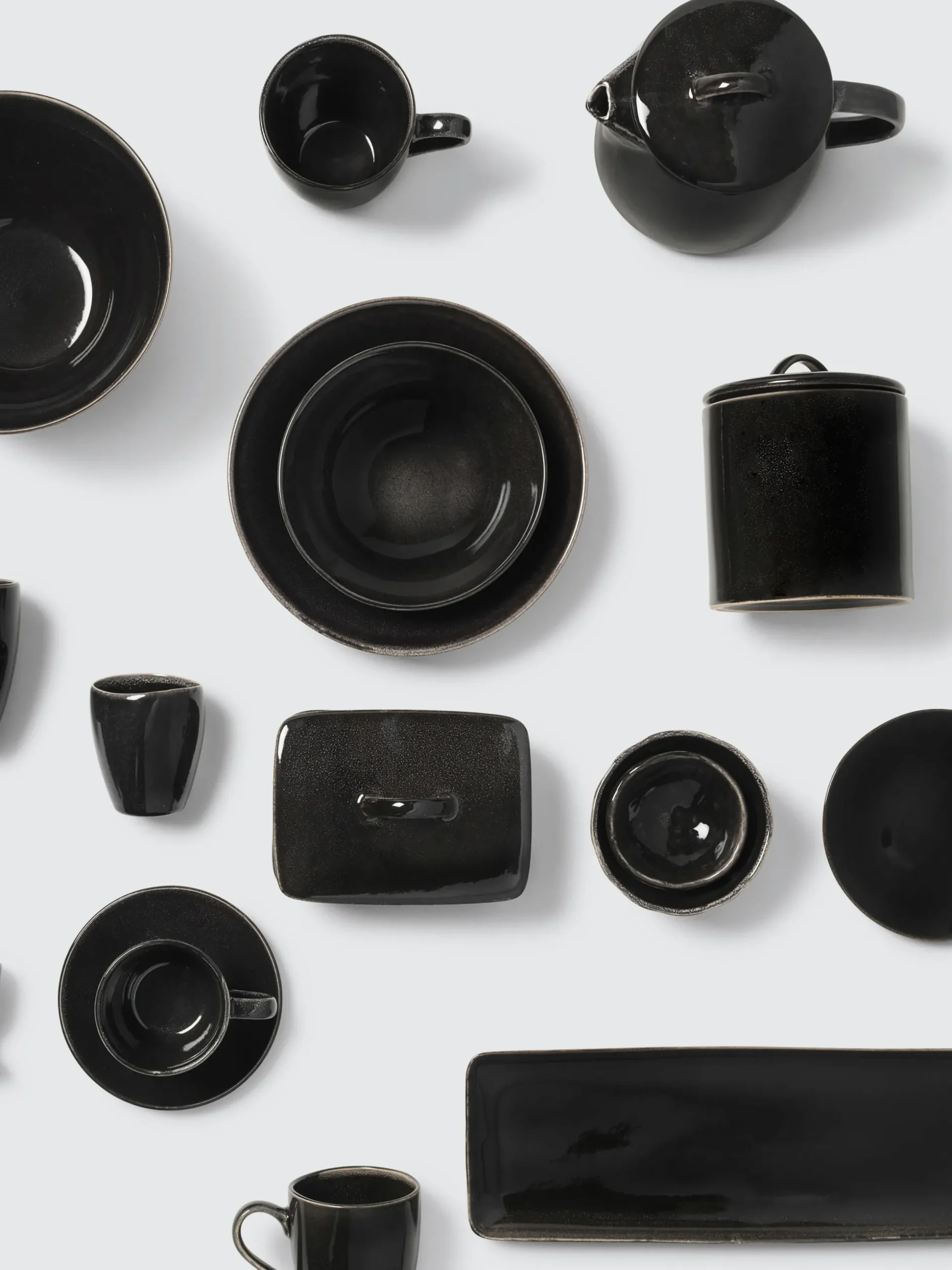 Tazza con piattino fatti a mano Nordic Coal
