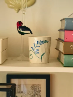 Tazza dipinta a mano Indigo Flora