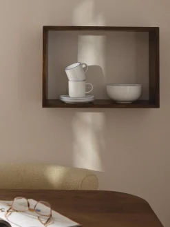 Tazze da caffè con piattino in porcellana Facile 2 pz