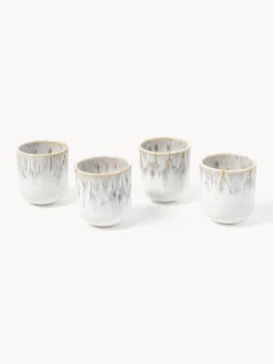 Tazze da caffè fatte a mano con smalto reattivo Danza 4 pz