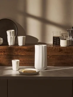 Tazze da caffè in porcellana dalla forma organica Joana 4 pz