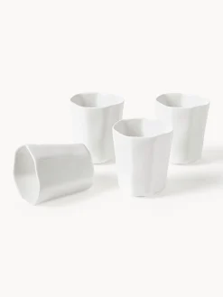 Tazze da caffè in porcellana dalla forma organica Joana 4 pz