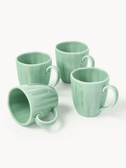 Tazze in porcellana con rilievo Sali 4 pz