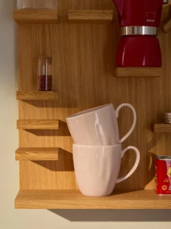 Tazze in porcellana con rilievo Sali 4 pz