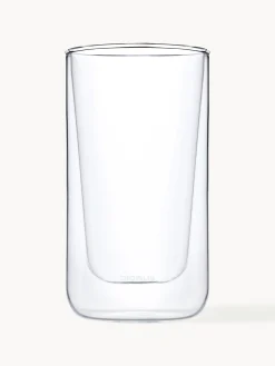 Tazze in vetro a doppia parete Nero 2 pz