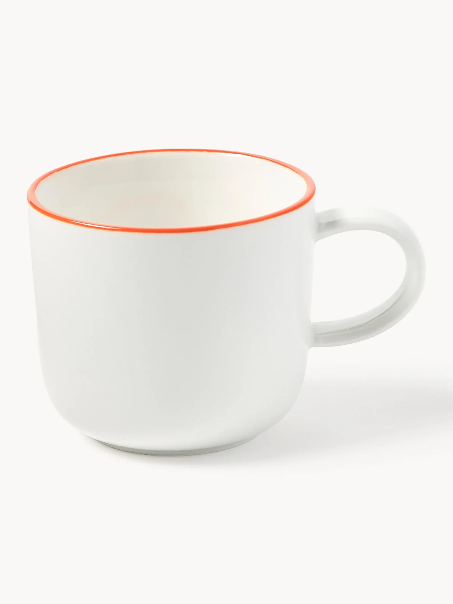 Tazzine da caffè con piattino in porcellana Facile 2 pz