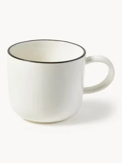 Tazzine da espresso con piattino in porcellana Facile 2 pz
