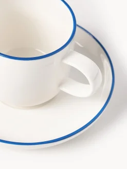 Tazzine da espresso con piattino in porcellana Facile 2 pz