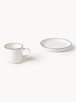 Tazzine da espresso con piattino in porcellana Facile 2 pz