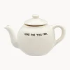 Teiera dipinta a mano Here For The Tea